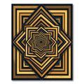 Golden Yellow Nested Star Geometry Rug