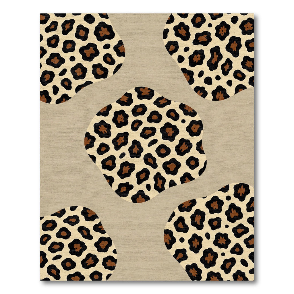 Tawny Brown Leopard Spots Collage Rug