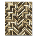 Mid-Century Modern Earth Tone Chevron Rug