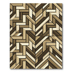 Mid-Century Modern Earth Tone Chevron Rug