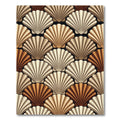 Art Deco Seashell Neutral Shell Pattern Rug