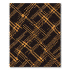 Golden Abstract Herringbone Plaid Grid Rug