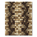 Tan Reptile Scale Geometric Texture Rug