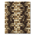 Tan Reptile Scale Geometric Texture Rug