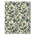 Vintage Cream Floral Botanical Scroll Rug