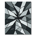 Monochrome Geometric Sharp Abstract Faceted Rug