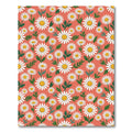 Coral Daisy Garden Floral Meadow Rug