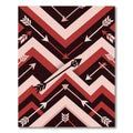 Geometric Red Arrow Chevron Abstract Rug