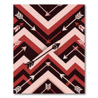 Geometric Red Arrow Chevron Abstract Rug