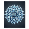 Frozen Blue Sapphire Winter Frost Mandala Rug