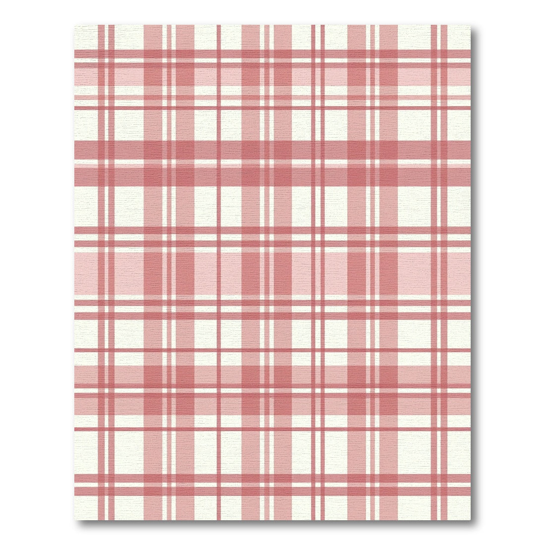 Rosy Pink Tartan Plaid Squares Rug