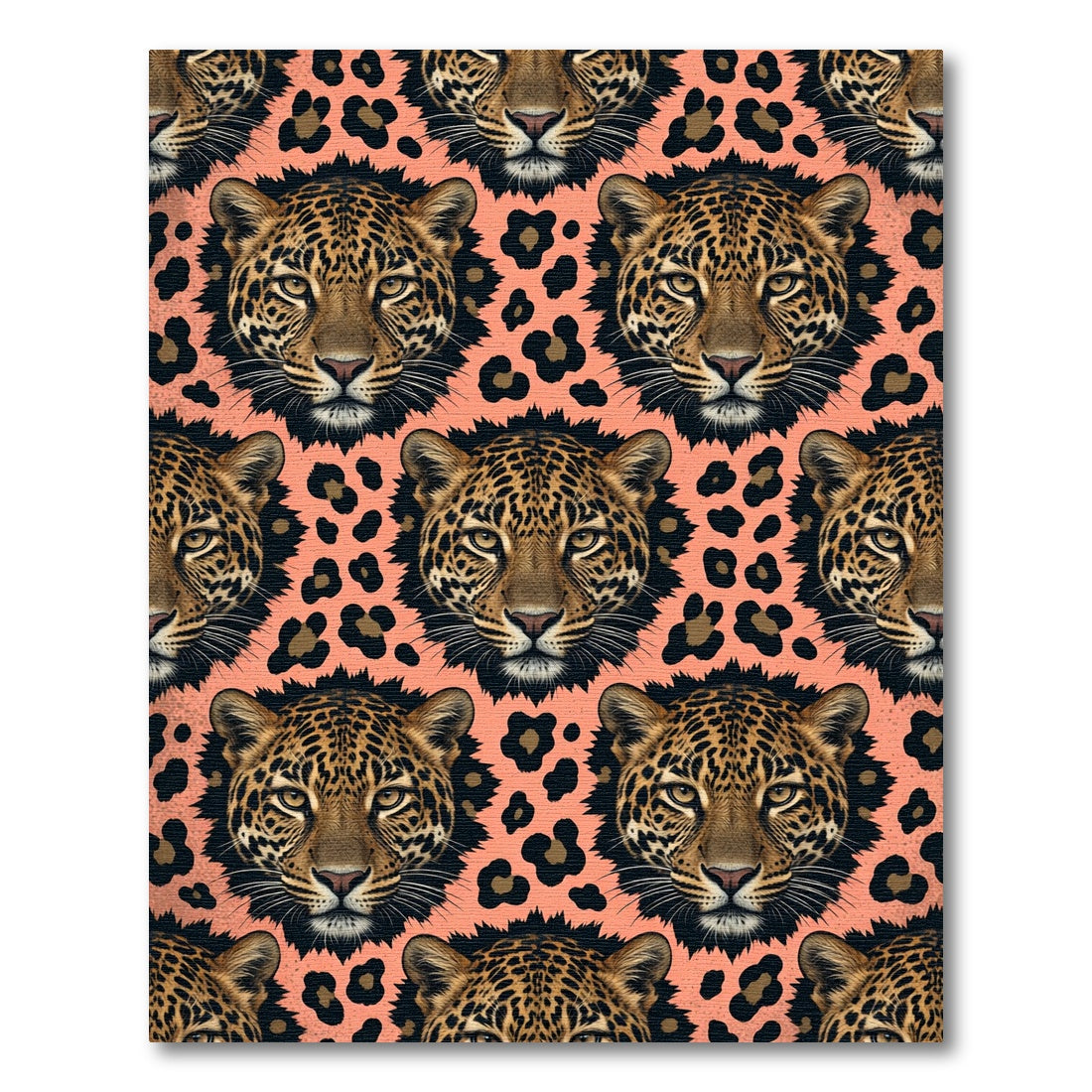 Coral Leopard Spot Assemblage Rug