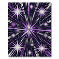 Purple Starburst Pop Art Graphic Rug