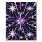 Purple Starburst Pop Art Graphic Rug