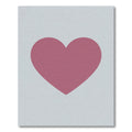 Rose Pink Heart Contemporary Graphic Rug