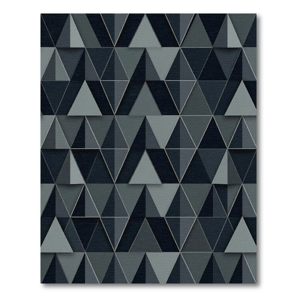 Urban Grey Geometric Triangle Tessellation Rug