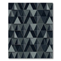 Urban Grey Geometric Triangle Tessellation Rug