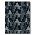 Urban Grey Geometric Triangle Tessellation Rug
