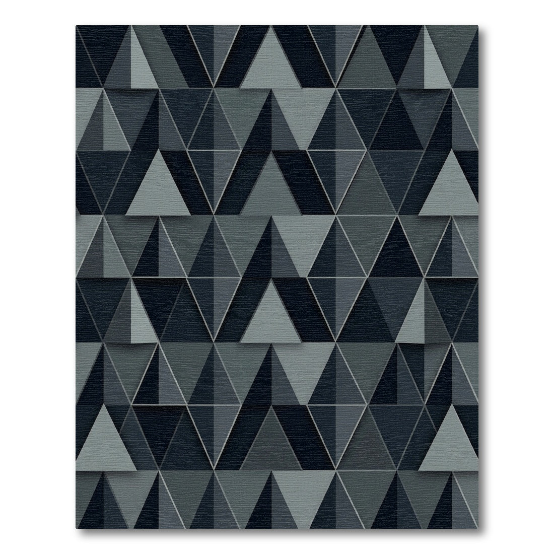 Urban Grey Geometric Triangle Tessellation Rug