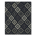Dark Charcoal Geometric Diamond Monochrome Rug