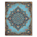 Intricate Azure Floral Medallion Scroll Rug