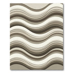 Earthy Tone Layered Wave Rug