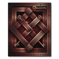 Roman Key Frame with Crimson Border Rug