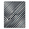 Modern Metallic Silver Diagonal Stripe Rug
