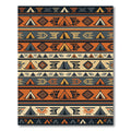Earthy Geometric Camping Tent Stripe Rug