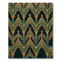 Emerald and Gold Gothic Ornate Arch Rug