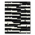 Minimalist Monochrome Abstract Geometric Stripe Rug