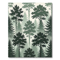 Misty Sage Forest Woodland Landscape Rug