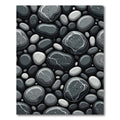 Monochromatic Pebble Texture Arrangement Rug