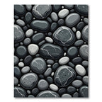Monochromatic Pebble Texture Arrangement Rug