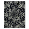 Gray Chain Link Abstract Petal Rug