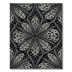 Gray Chain Link Abstract Petal Rug