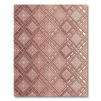 Elegant Dusty Rose Geometric Lattice Rug