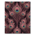 Pink Peacock Feather Eye Pattern Rug
