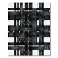 Monochromatic Woven Texture Grid Rug