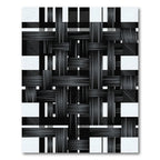 Monochromatic Woven Texture Grid Rug