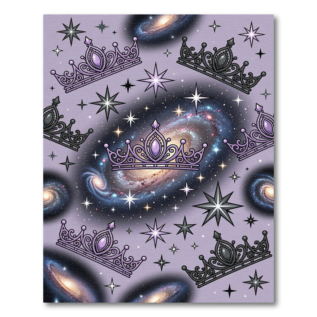 Purple Celestial Galaxy Crowned Tiara Rug