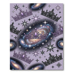 Purple Celestial Galaxy Crowned Tiara Rug