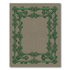 Green Key Border With Ornate Details Rug