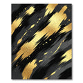 Bold Gold Brushstroke Contrast Rug