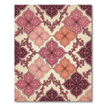 Crimson Pink Quatrefoil Arabesque Rug