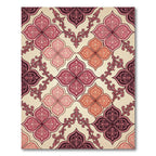 Crimson Pink Quatrefoil Arabesque Rug