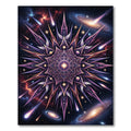 Celestial Purple Galaxy Mandala Starburst Rug