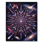Celestial Purple Galaxy Mandala Starburst Rug