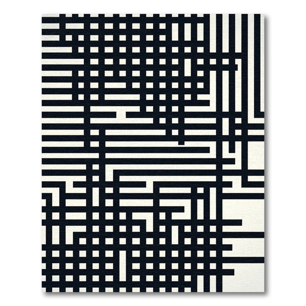 Abstract Labyrinth Lines Rug