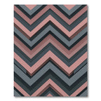 Modern Dusty Rose Slate Chevron Zigzag Rug